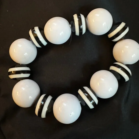 SET Necklace 22 in Bracelet 6.5 to 7in stretchy Chunky Fun Trendy In Tou… - Picture 3 of 11